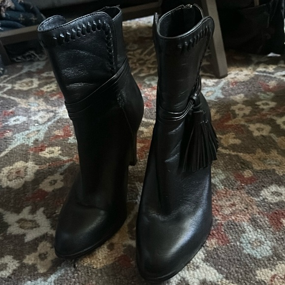 Coach Jessie Silky Nappa leather fringe booties - Picture 1 of 7